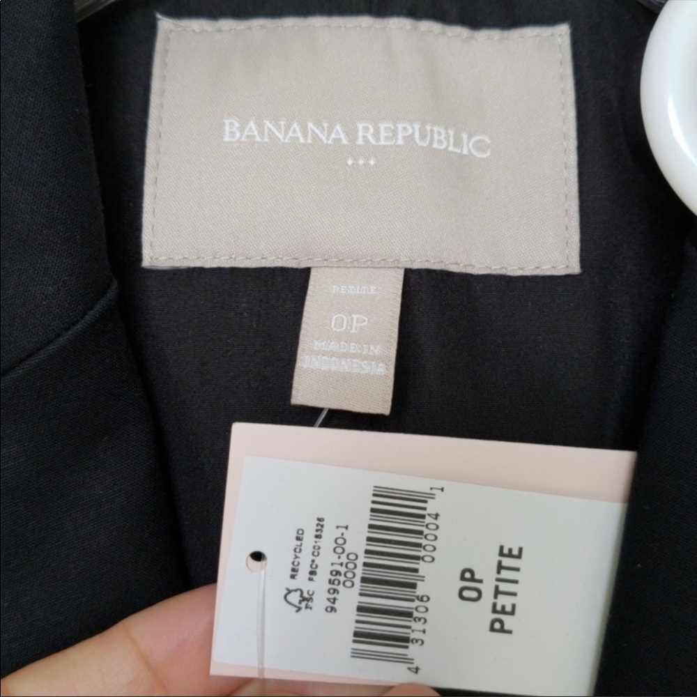 NWT Banana Republic Petite Black Suit Blazer - Picture 5 of 7